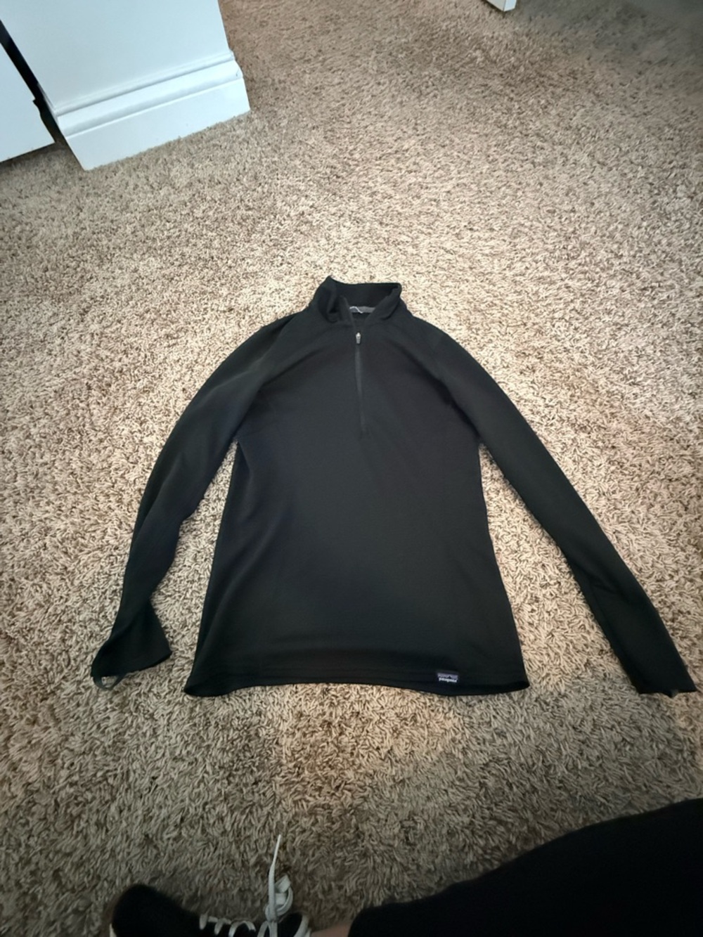 Patagonia Black Zip-Neck Pullover XXS